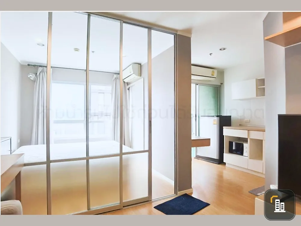 Condo for sale Lumpini Place Srinakarin-Hua Mak Station, 1 bedroom, 1 bathroom, with balcony, fully furnished, book now.