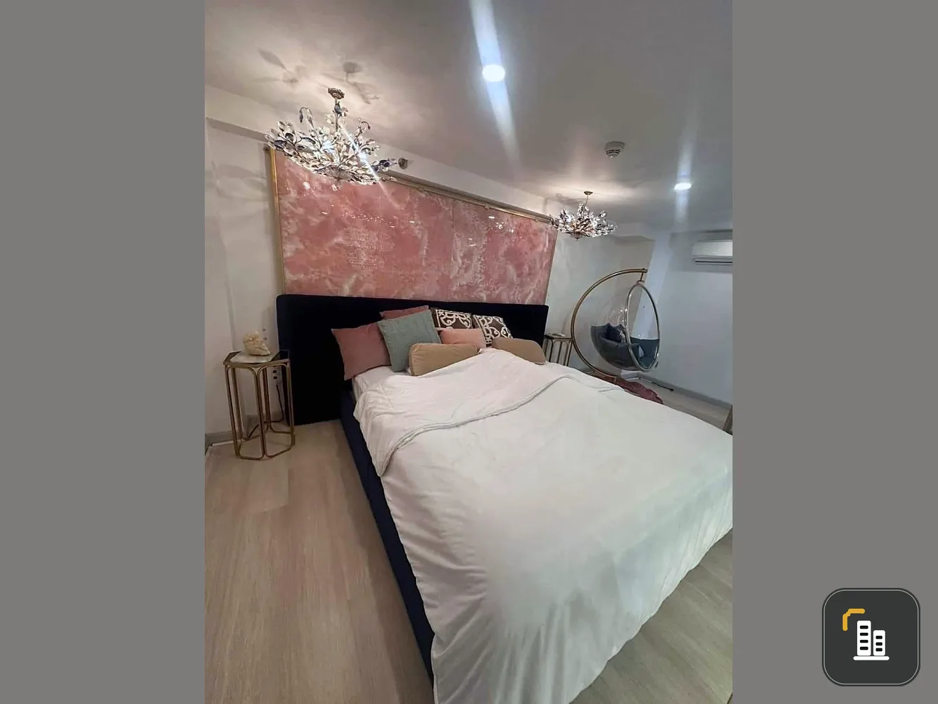 For rent, Knightsbridge Prime Sathorn, 31st floor, very high, decorated with built-in pink tones, very beautiful and sweet. Move now, don't hesitate.