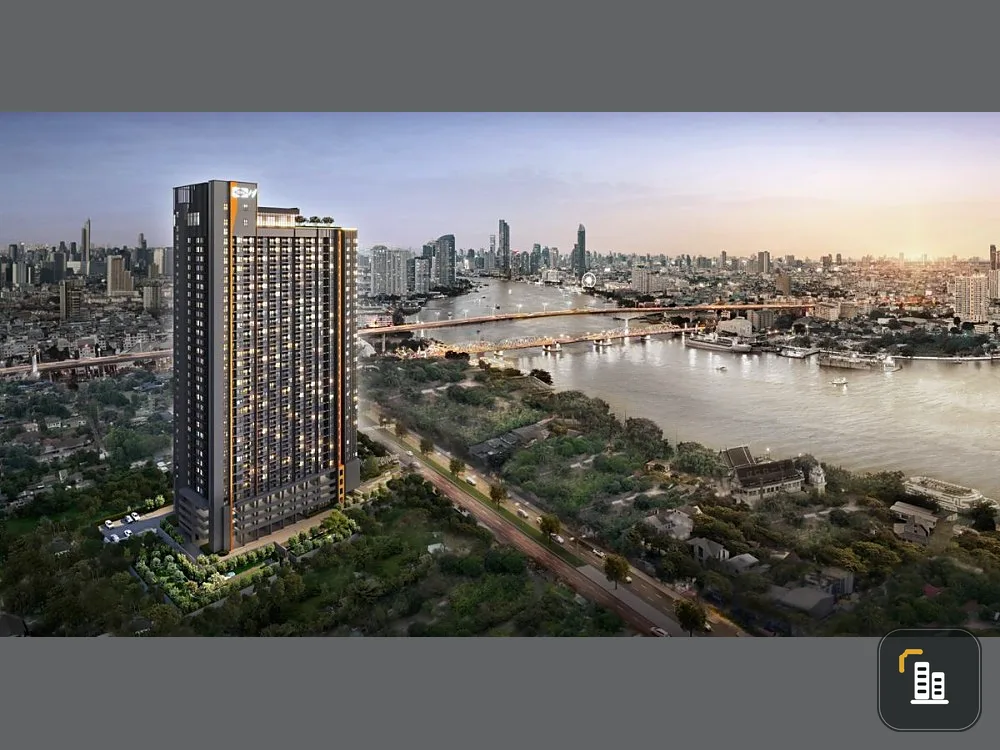 Selling a reservation slip for Flexi Riverview-Charoen Nakhon, corner room, spacious, private, beautiful view, hurry and reserve.
