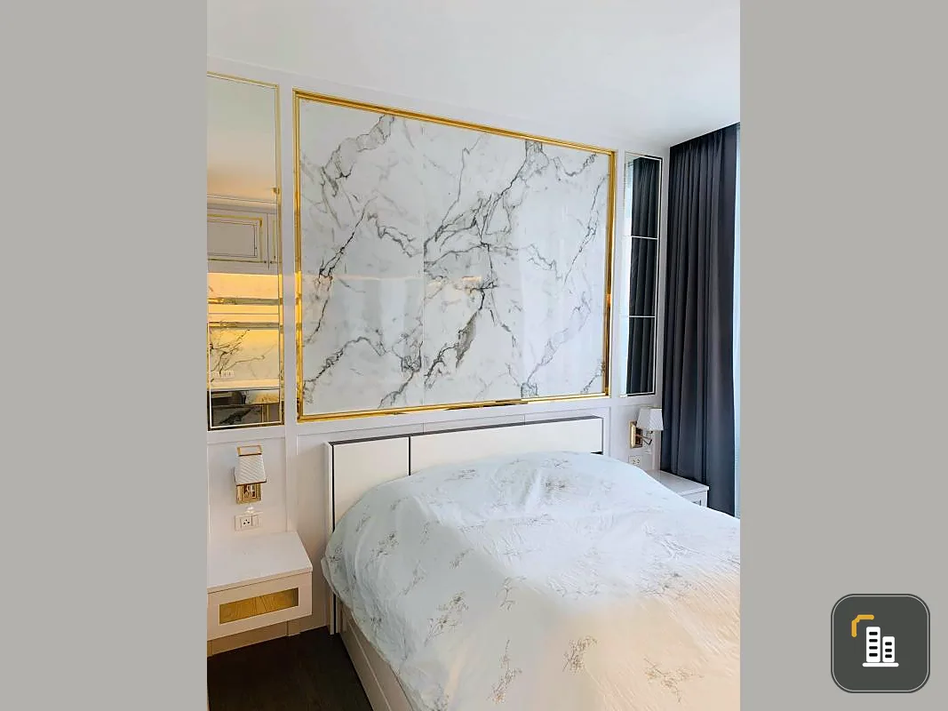 Interested, hurry, hurry Selling the most beautiful room, beautiful, Jing, tell me the bed is soft High security system for sale A Space ID Asoke-Ratchada.
