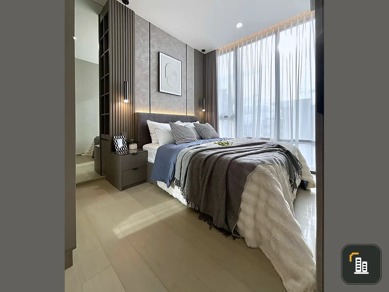 For sale: The Extro Phayathai - Rangnam, 11th floor, very beautiful room, fully furnished, ready to move in. If interested, hurry and reserve now.