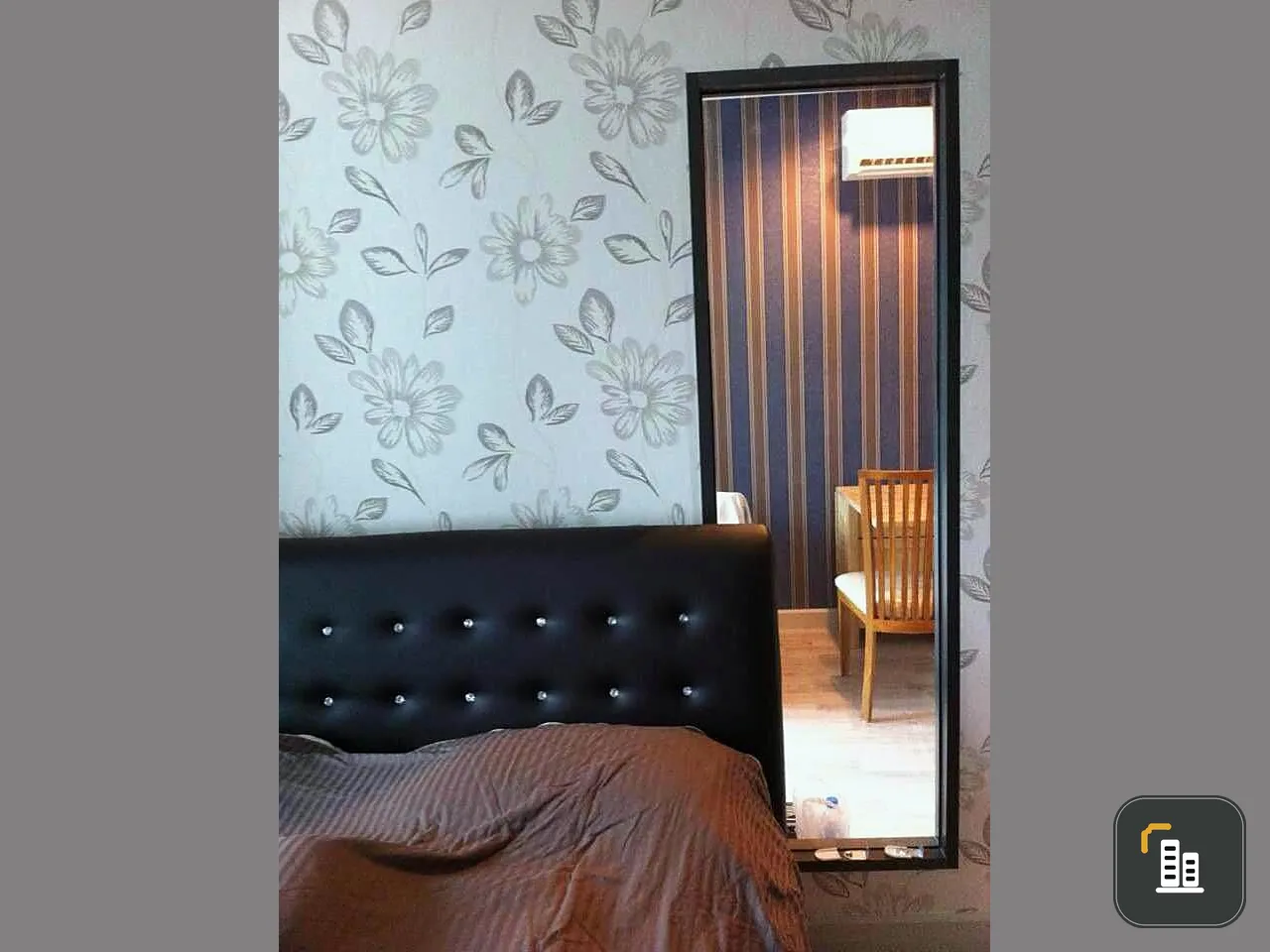 For sale: Ideo mobi Rama 9, very comfortable bed. The room is decorated and ready to move in. Install wallpaper in the entire room. Reserve now.