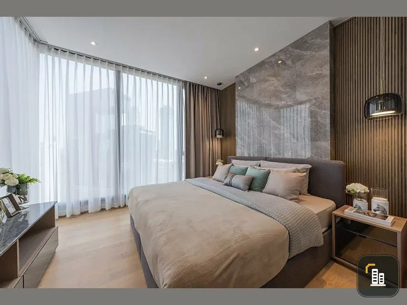 Condo for rent, Ashton Asoke-Rama 9, luxuriously decorated room, looks expensive, high floor, beautiful view I miss it and I will regret it.