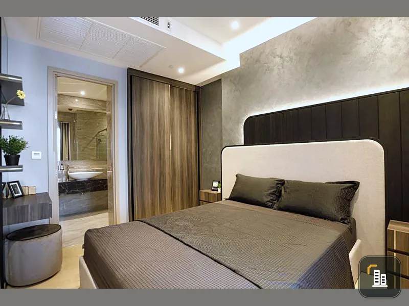 Condo Ashton Asoke Rama 9 for rent, luxuriously decorated room, high floor, great view, plus full facilities.