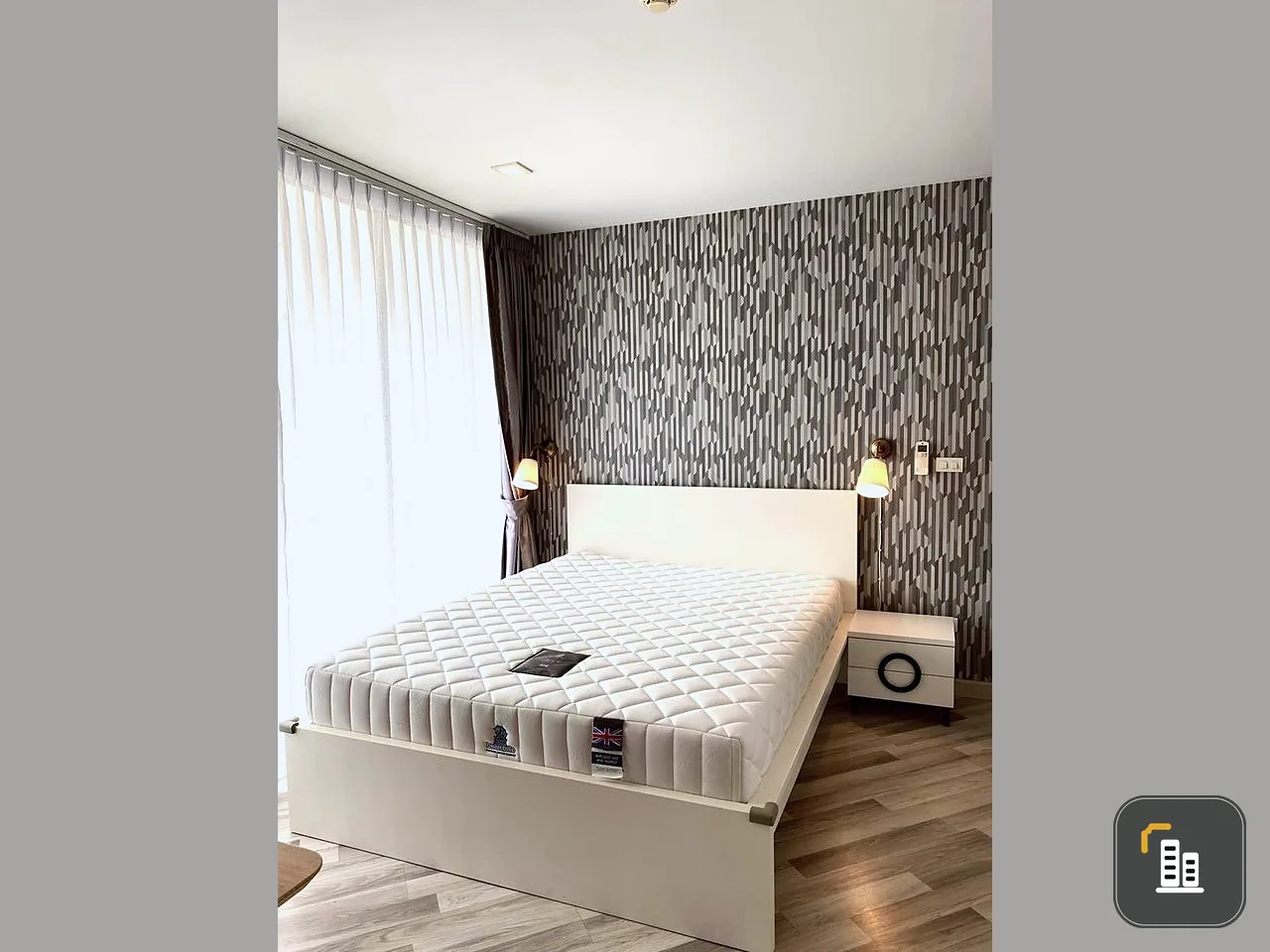 For sale, for rent, Vento Condo, Kaset-Nawamin, 3rd floor, spacious room, partitioned, beautifully decorated, comfortable to live in, reserve now.