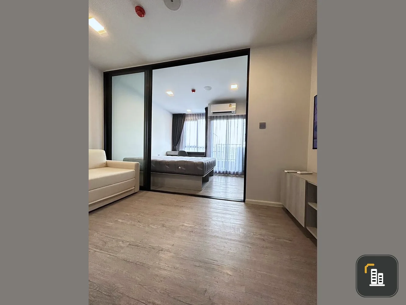 Condo for rent, Cave Eva, bright room, glass partition, fully furnished, not booking is a big mistake.