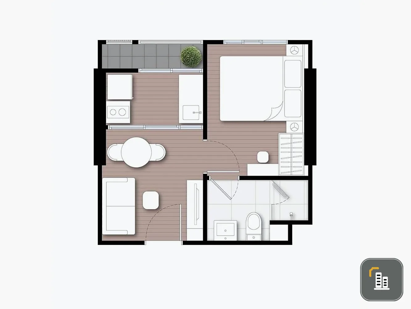 Condo down payment for sale, Nue Connex Don Mueang, room location, north view. The price is affordable. Hurry and reserve now.