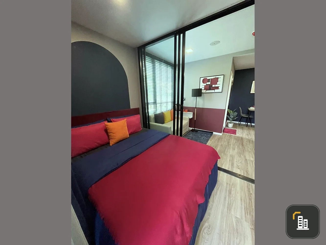 Condo for rent, Kave Salaya, bright and comfortable room, fully furnished, ready to move in, just come with yourself and you can move in.
