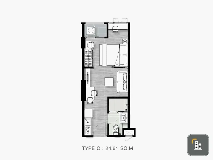 For sale, for rent Rich Park Terminal Phahon Yothin 59, bright and comfortable room, with electrical appliances, city view, reserve now!