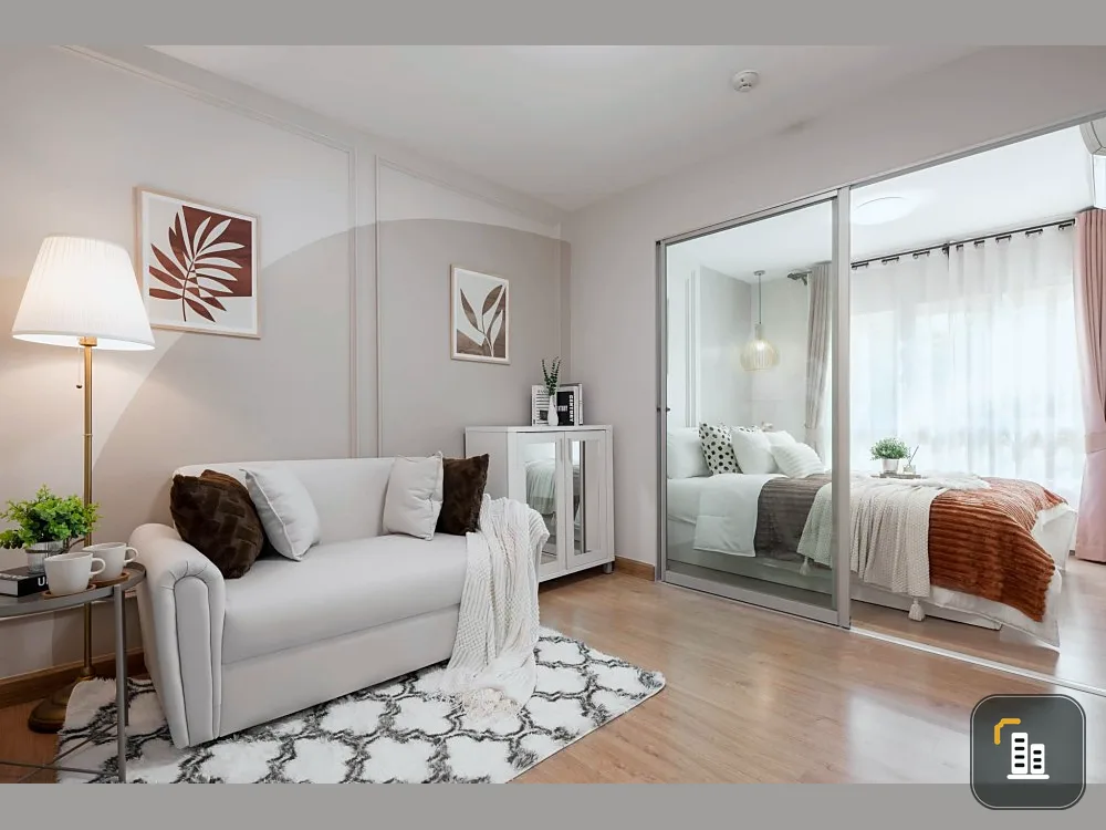 Den Vibhavadi for sale. The room is divided into proportions and decorated in a Minimal style. Warm and very livable. Don't miss it, book now.