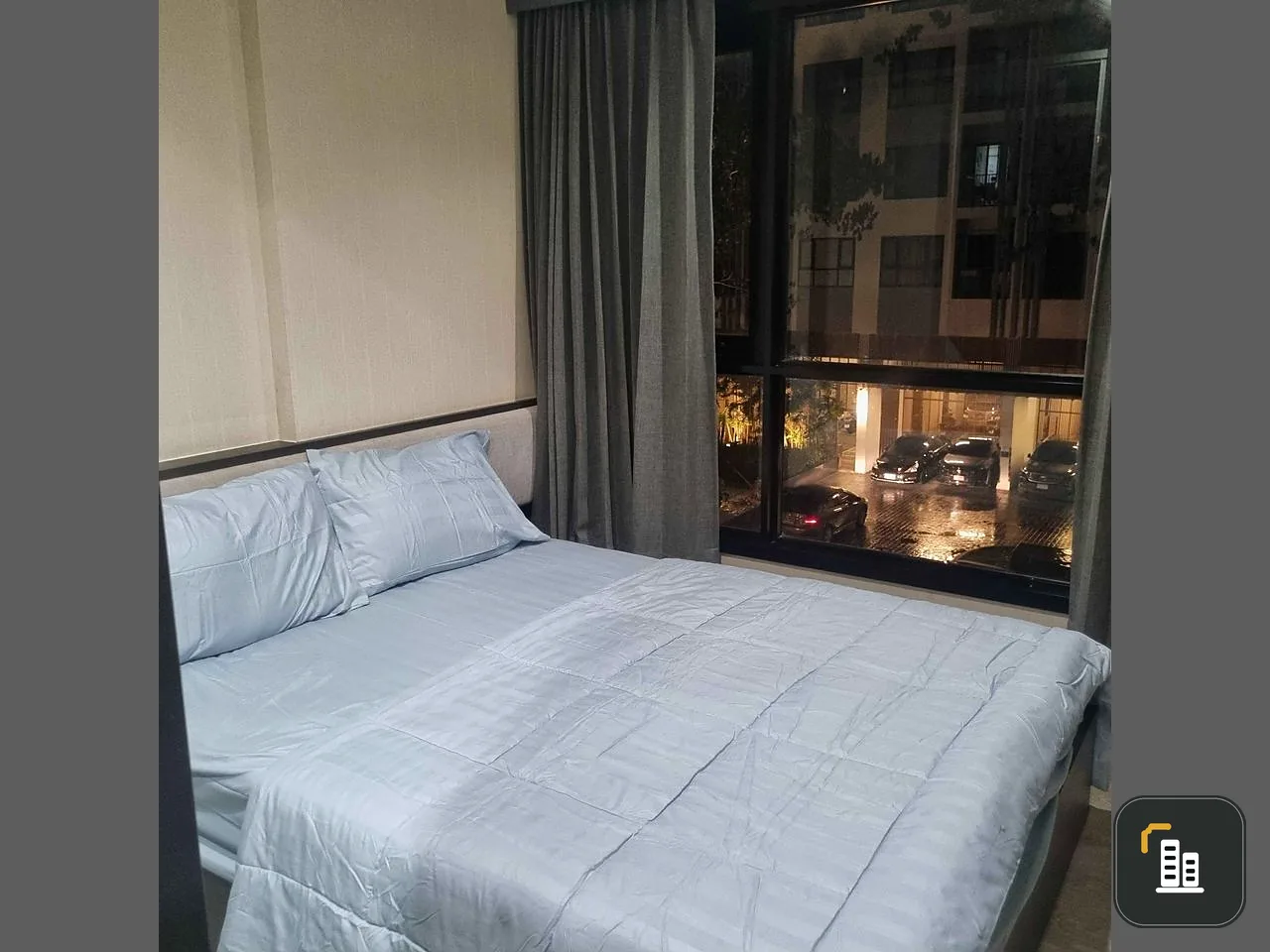 For rent, The Base Pattaya Klang (Pattaya Klang), room decorated simply but fully equipped. The view of the garden is very refreshing.