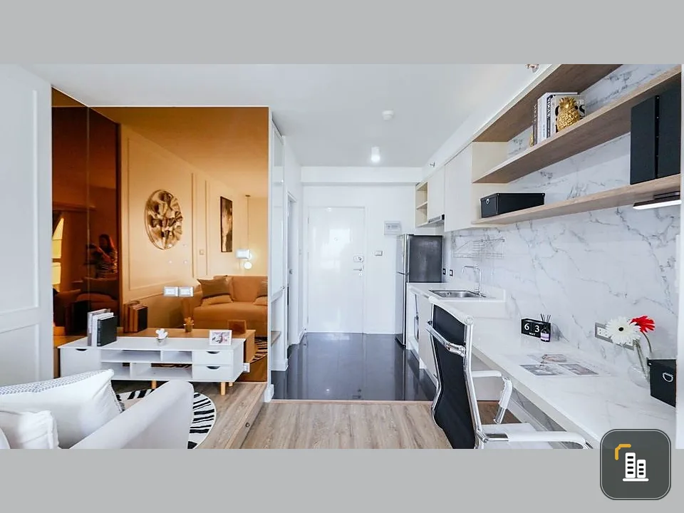 Condo for sale, A Space Me Ratchadaphisek, studio room, beautifully decorated, nice to live in, open view, don't wait, book now!
