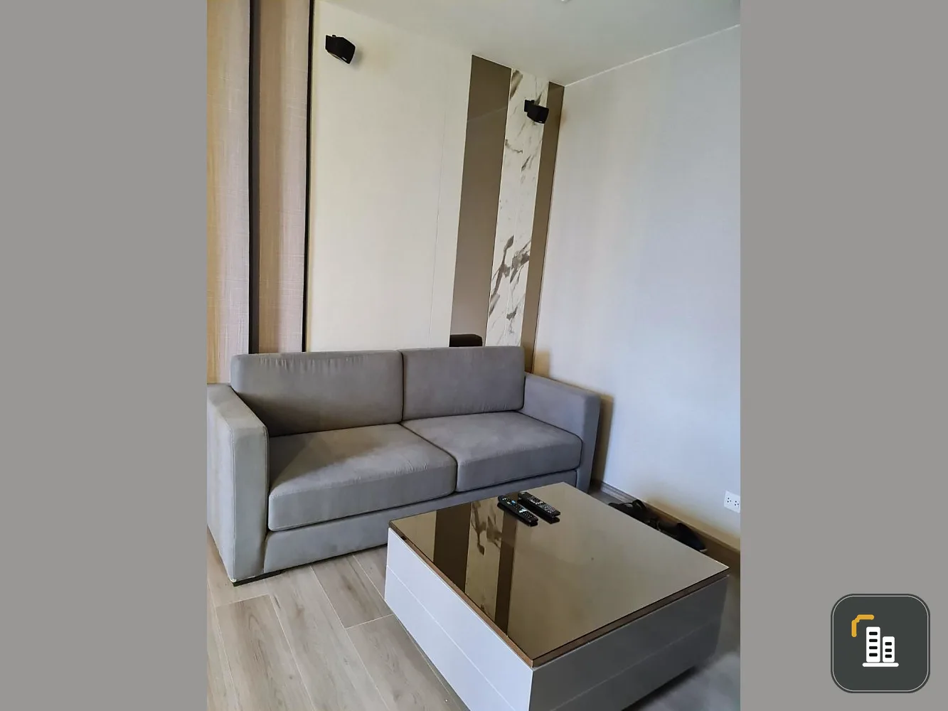 For rent: The Politan Aqua, position next to the river, river view, Koh Kret, beautifully wallpapered, don't miss it.