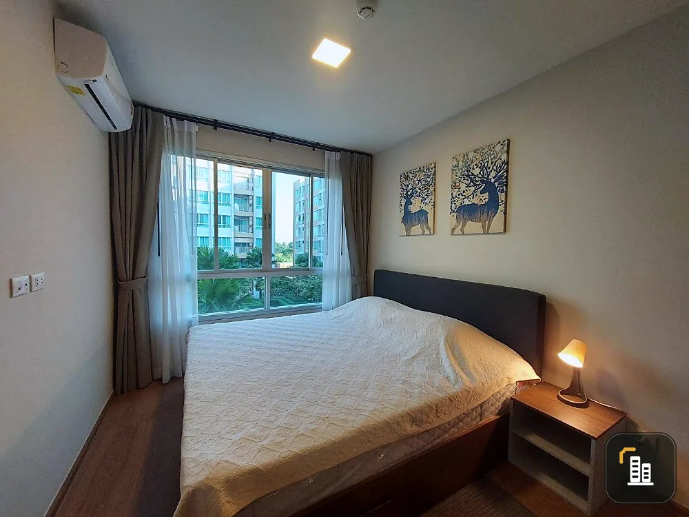 For sale: D Condo Than Charan, 4th floor, corner room, pool view, garden view, comes with complete decoration. Book now, urgent.