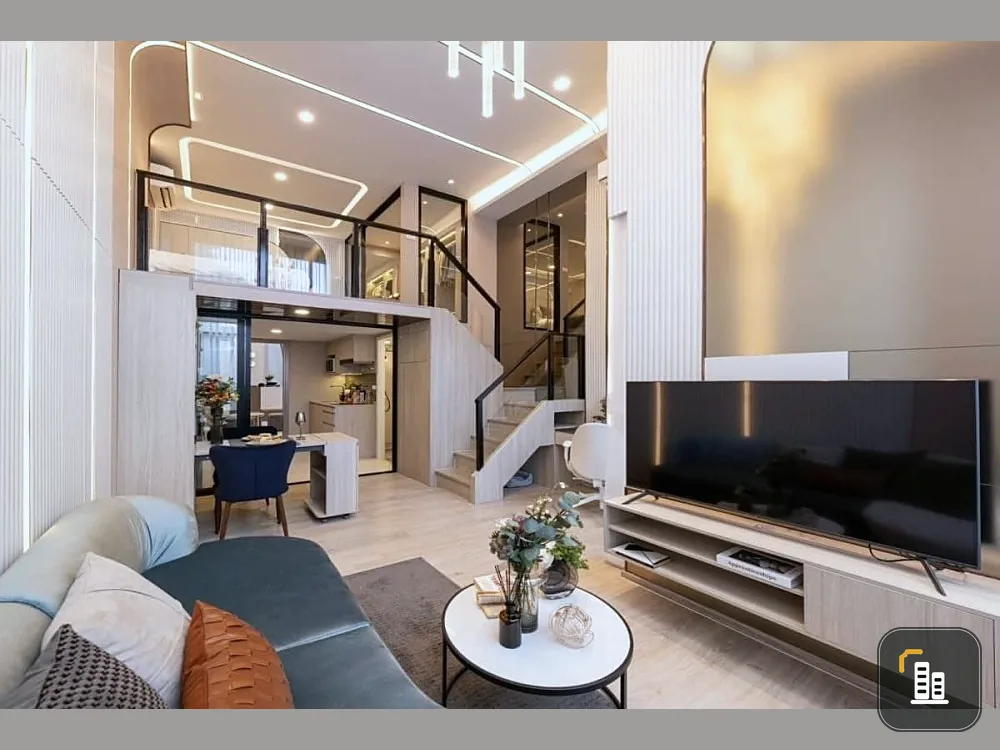 Down payment sale Origin Place Phetkasem, 18th floor, duplex room, high ceiling, airy, comfortable, very beautiful view, book first, get it first.