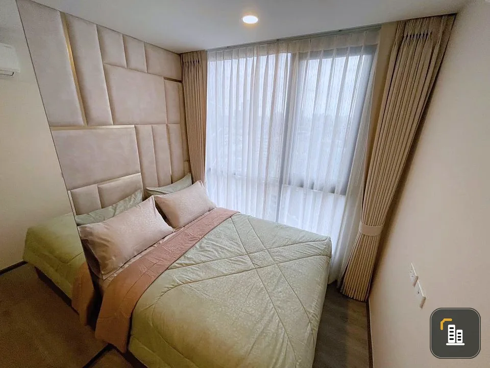 For rent: The Origin Ladprao-Bangkapi, 16th floor, pool view, built-in walls throughout the room, extremely beautiful, fully furnished, all in one pla