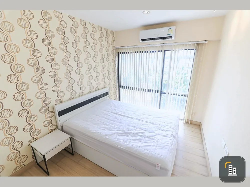 Condo for sale, The Teak Bangna-Trad, 6th floor, room with good wallpaper, fully furnished, book now
