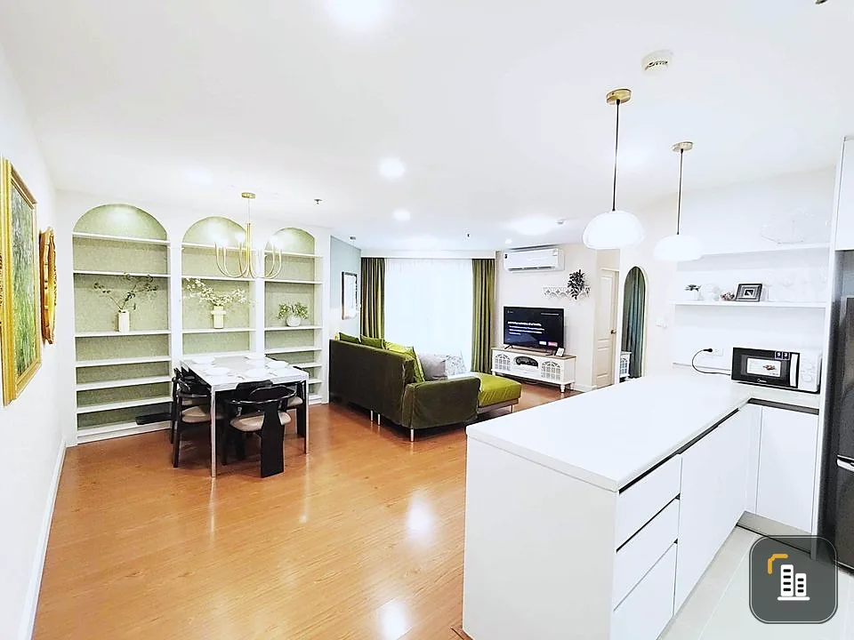 Belle Grand Rama 9 for sale, very spacious room, fully decorated, very comfortable sofa, very comfortable bed, don't miss it.