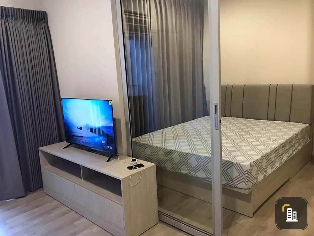 For rent Niche Mono Ramkhamhaeng, high floor, good view, great price, complete here, must hurry to reserve.
