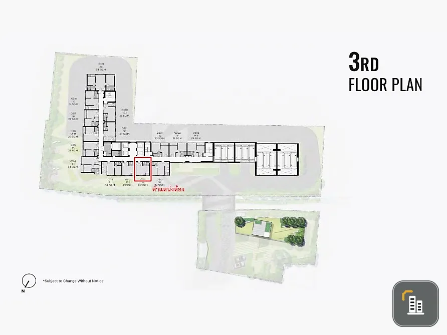 Down payment sale, Quintara Maiden Phonimit, Studio room, 3rd floor, North side, affordable price, reserve now!