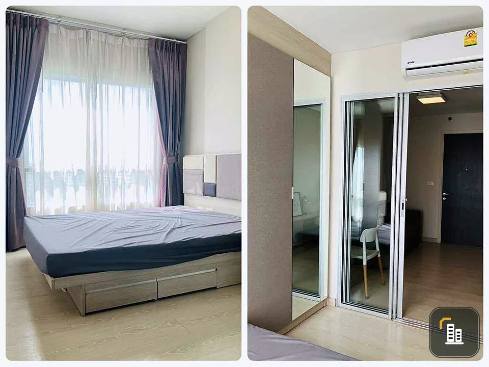 For sale: Niche ID Pakkret Station, beautifully decorated room, with built-in furniture, wallpaper throughout the room, reserve now.