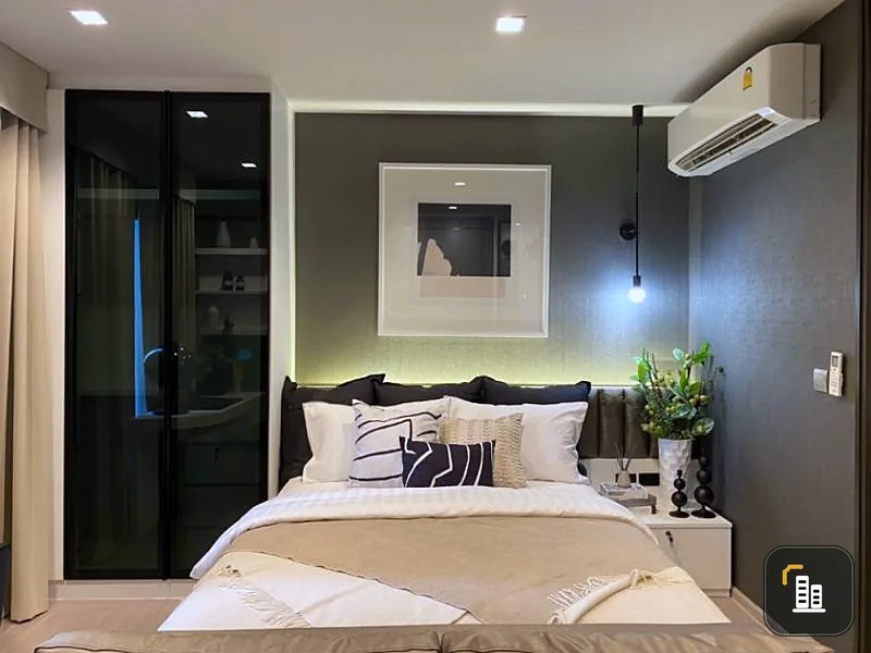 Condo for rent Life Asoke-Rama 9, elegant, very nice, built-in furniture in the whole room Hurry up and grab it