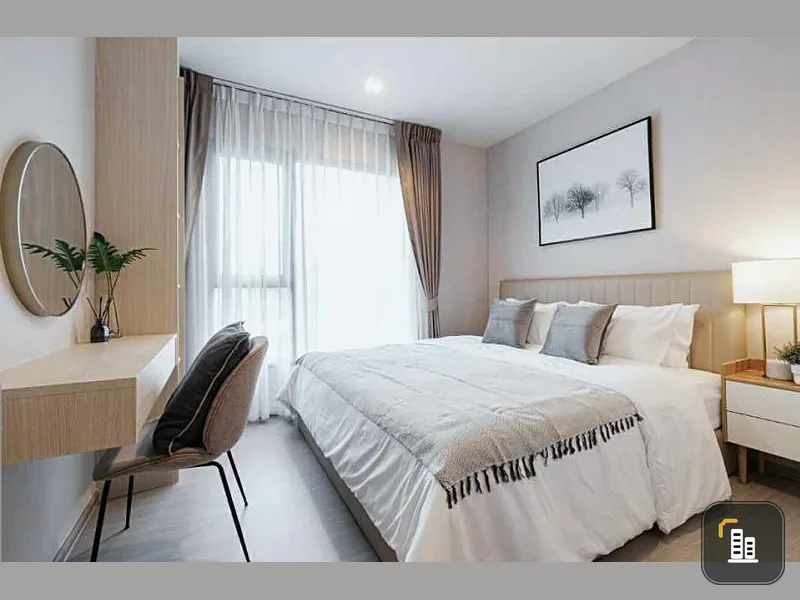 Life Asoke Rama 9 for rent, nice room, fully furnished, high floor, good view, don't miss this room.