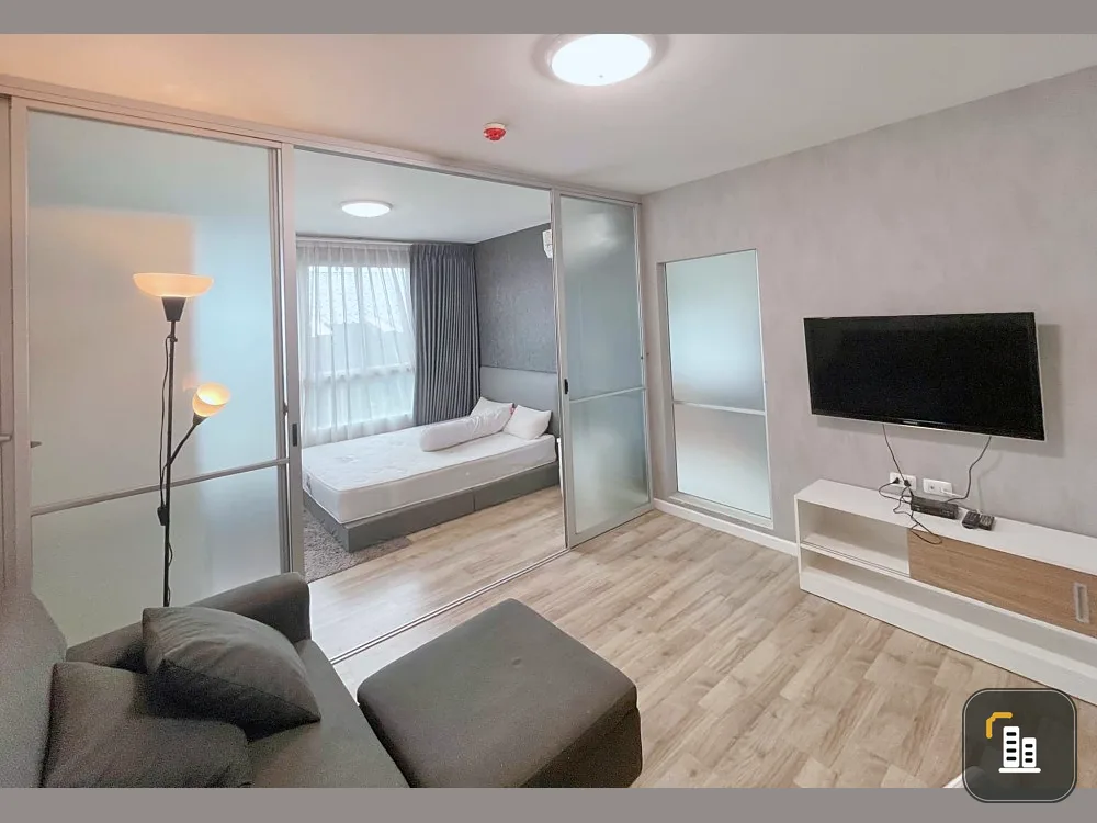 For sale, for rent, D Condo On Nut-Rama 9, separate room, simple decoration, comfortable bed, book now!