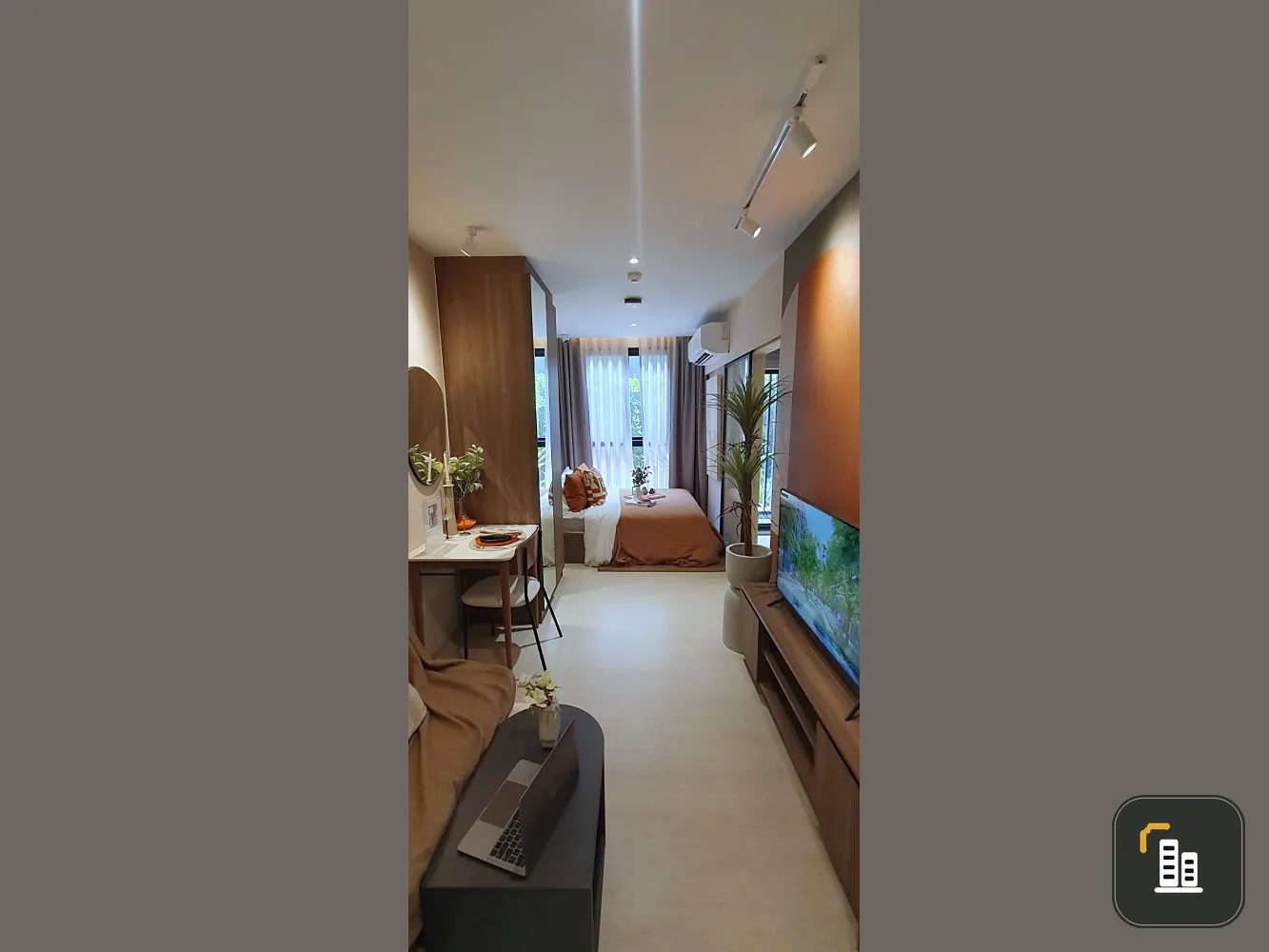 Down payment sale, New Core Kukot Station, studio room, near Don Mueang Airport, 2nd floor, not far to walk, book first, get it first.