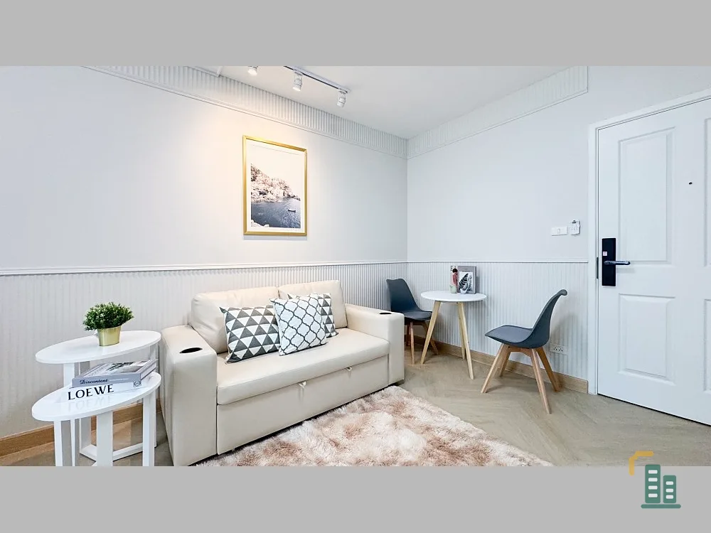 For sale: Plum Condo Nawamin, 1 bedroom, living room partition, built-in kitchen, beautifully decorated, ready to move in, reserve now.