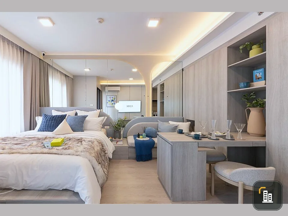 Condo for sale, Cobb Kaset Sripatum, studio room, 12th floor, reasonable price, ready to move in with your bags, urgent!