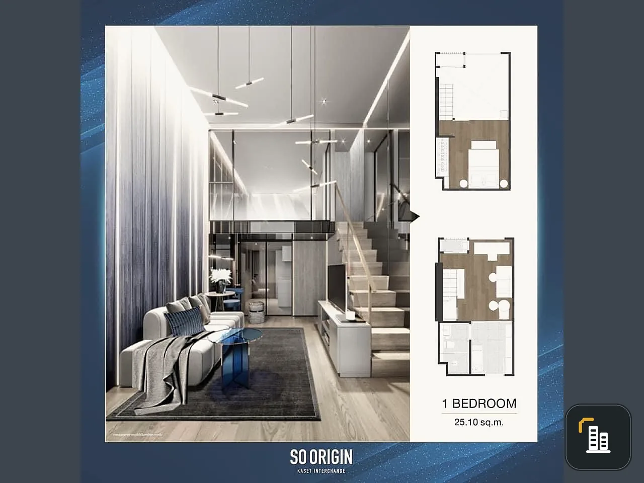 Down payment for sale, So Origin Kaset Interchange, 10th floor, not very high, garden view, don't miss it.
