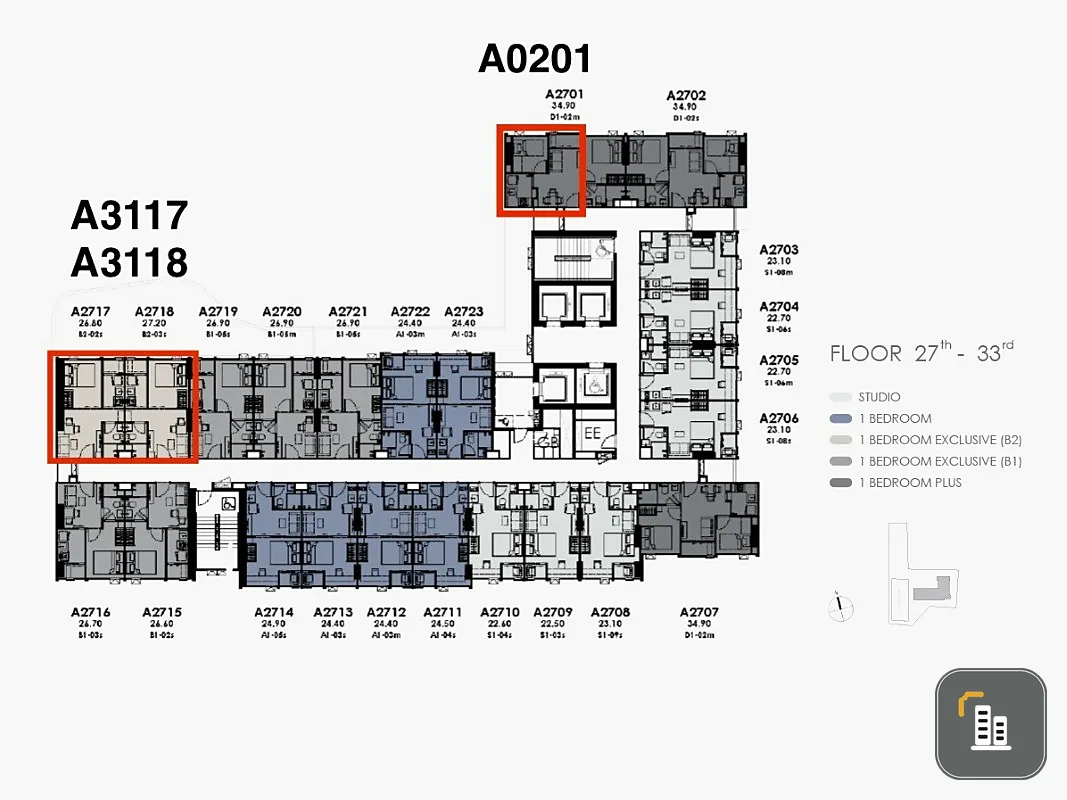 Down payment sale Modiz Avantgarde, 1-bed room, Exclusive, closed kitchen, 22nd floor, interested, hurry and reserve now, urgent.