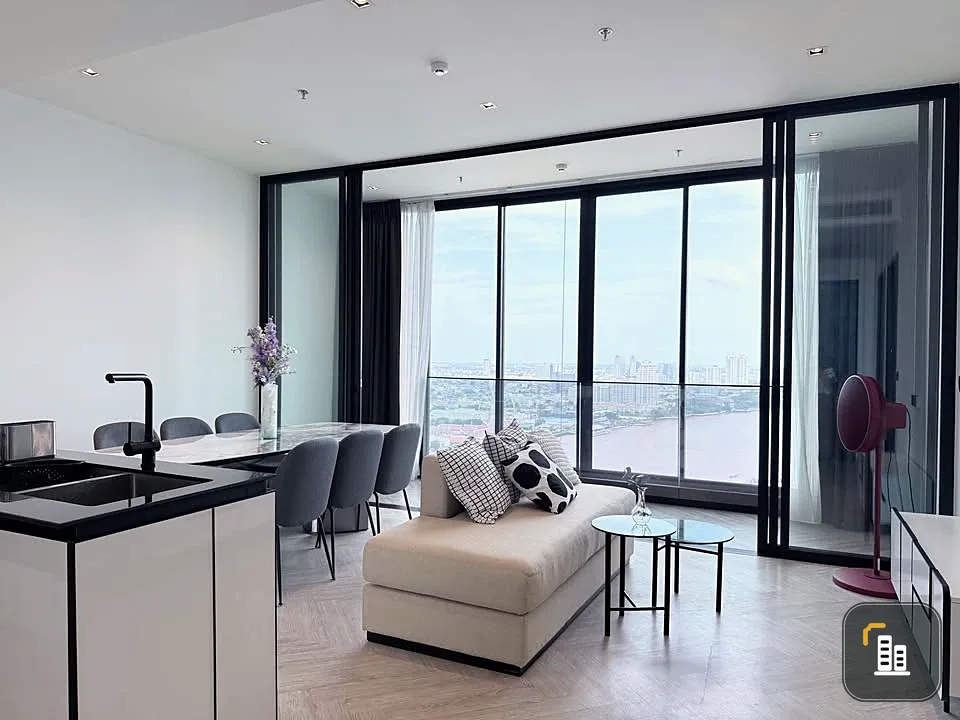 For rent: Chapter Charoen Nakhon-Riverside, spacious room, high floor, Chao Phraya River view, very beautiful, if you don't book, you'll miss out.
