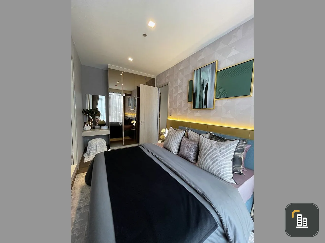 For rent: The Address Siam-Ratchathewi, corner room, spacious, beautifully decorated, beautiful view, don't wait.