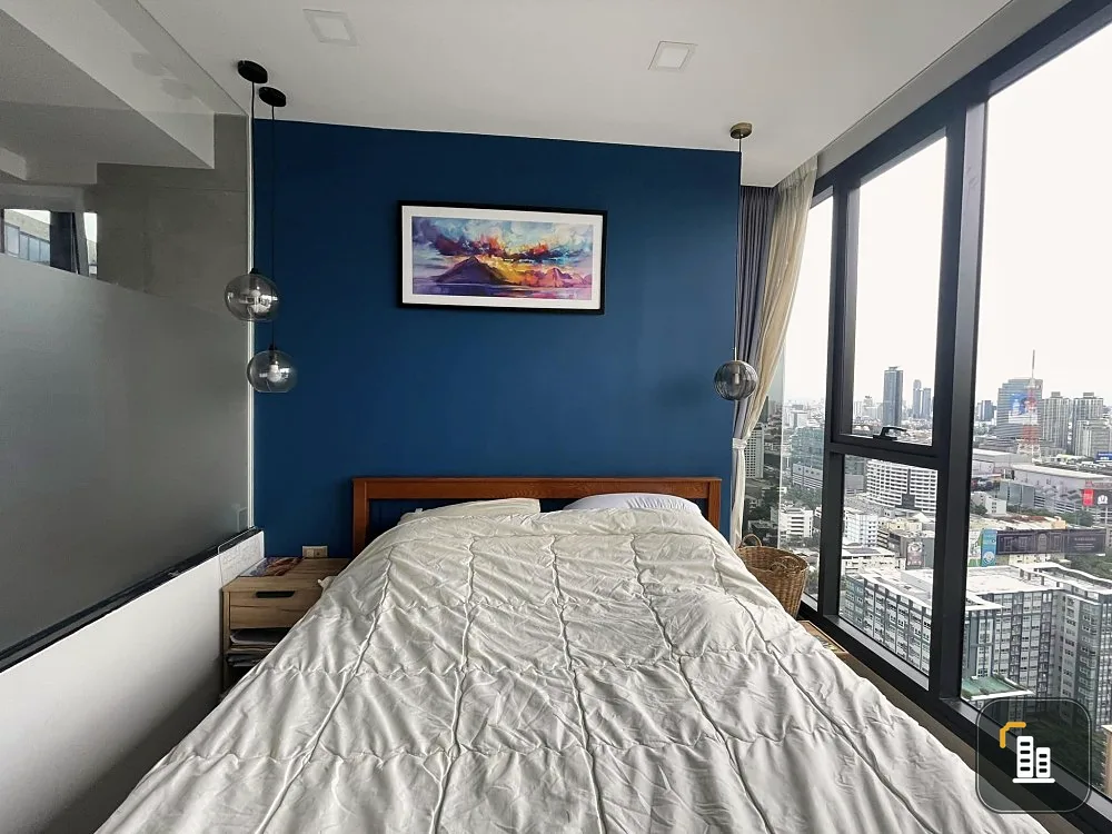 For sale: One Nine Five Asoke-Rama 9, 30th floor, very high, beautiful city view, very livable, you will regret it if you miss it.