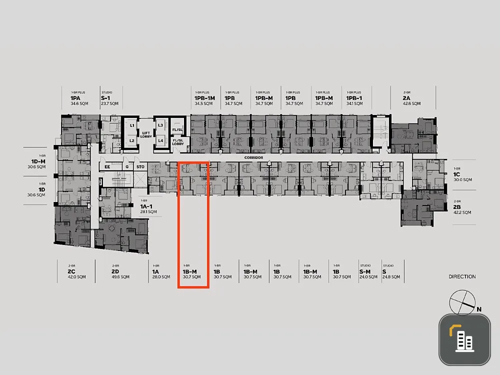Selling down payment, Metris District, Lat Phrao, 20th floor, good project, nice location, book now, don't miss out.