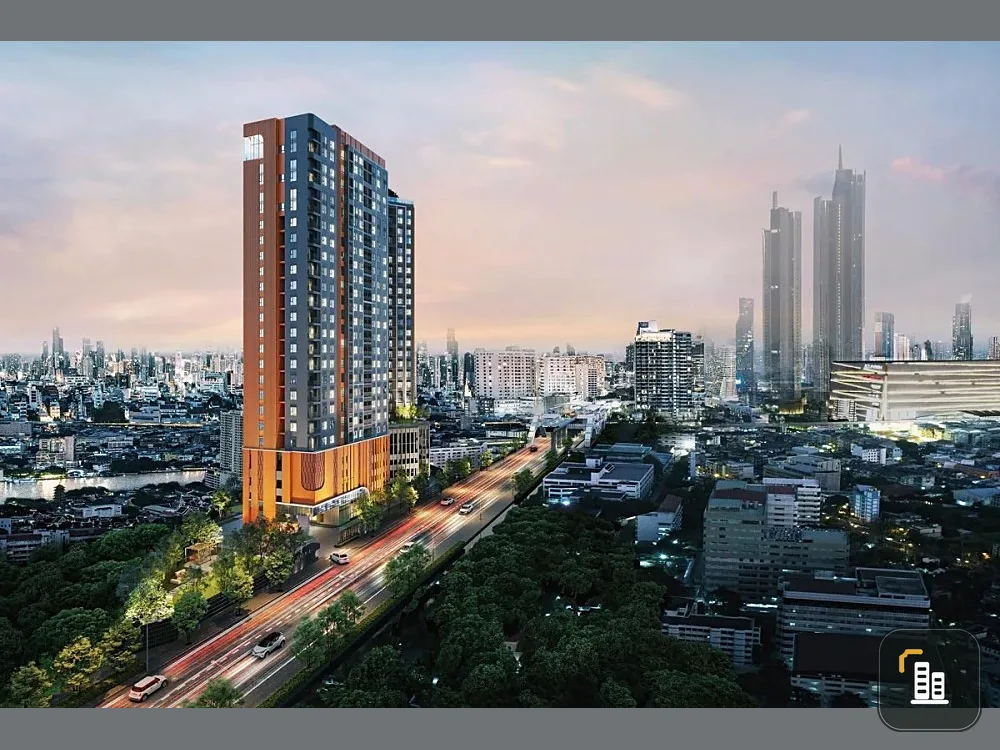 Down payment sale, Flo by Sansiri, 12th floor, separate room, river view, fully furnished, don't miss out.