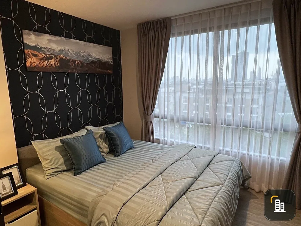 Condo for sale,rent Polis Suk Sawat 64, 7th floor, wallpapered room, Bhumibol Bridge view, fully furnished, good price, reserve now.