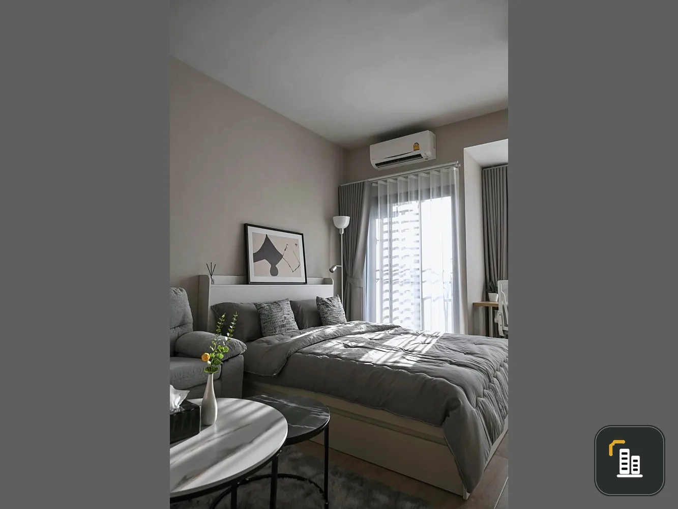 For rent, Ideo Rama 9 - Asoke, high floor, 27th floor, beautiful view, good breeze, fully furnished, ready to move in, very worth booking.