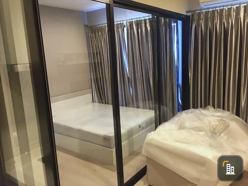 For rent Condolette Mist Rama 9, beautiful room, fully furnished, ready to move in City view, good atmosphere Don't wait, hurry