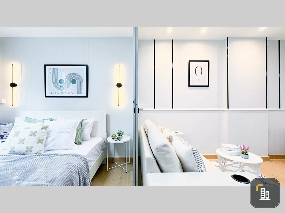 For sale: D Condo On Nut - Rama 9, 2nd floor, beautifully decorated room, ready to live in, complete with furniture. Don't wait.