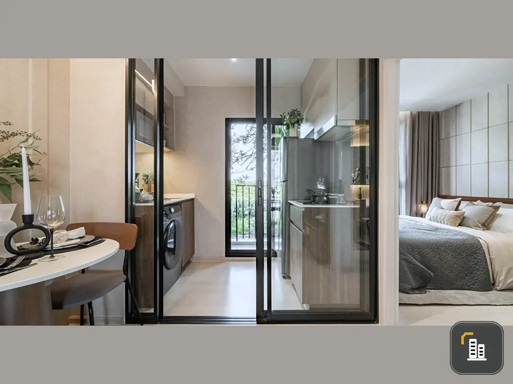 Selling down payment, New Core Kukot Station, glass-partitioned room, open view, airy, fully furnished, good like this, reserve now.