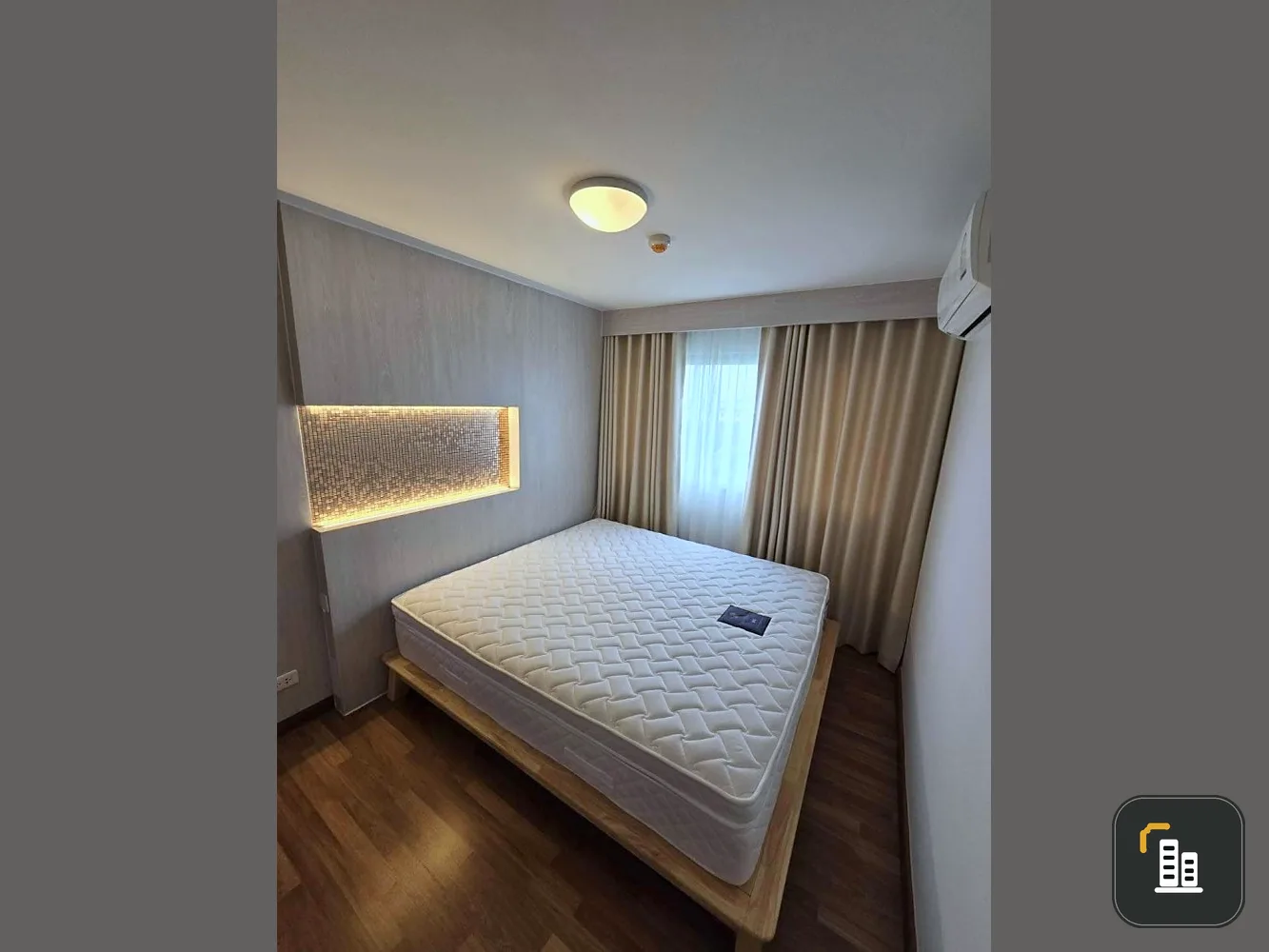 For rent, S Condo Samut Sakhon, well-decorated, quality built-in furniture throughout the room, complete with electrical appliances, book now.