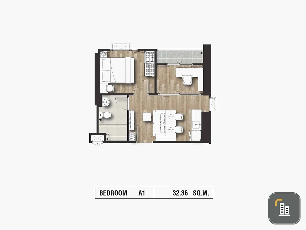 For sale, Rich Point at BTS Wutthakat, 23rd floor, good location, worth living, reserve now, don't miss out.