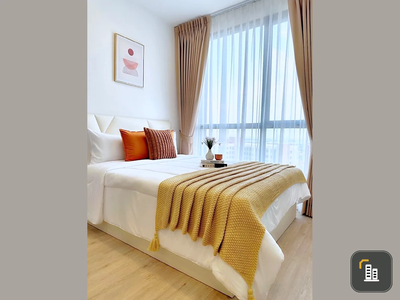 For rent!! Condo The Rich Rama 9-Srinakarin, 23rd floor, fully furnished, ready to move in, don't miss it!!
