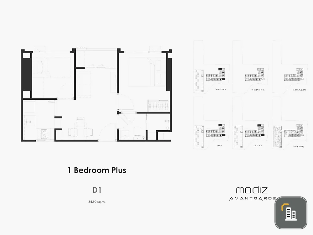 Down payment for sale, Modiz Avantgarde, 16th floor, position 01. Interested in owning one, hurry and reserve now. Urgent!