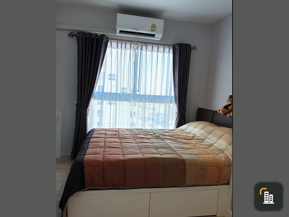 Urgent sale, Plum Condo Ramkhamhaeng Station, large size bed, magnificent, comfortable sleep, everyone likes.