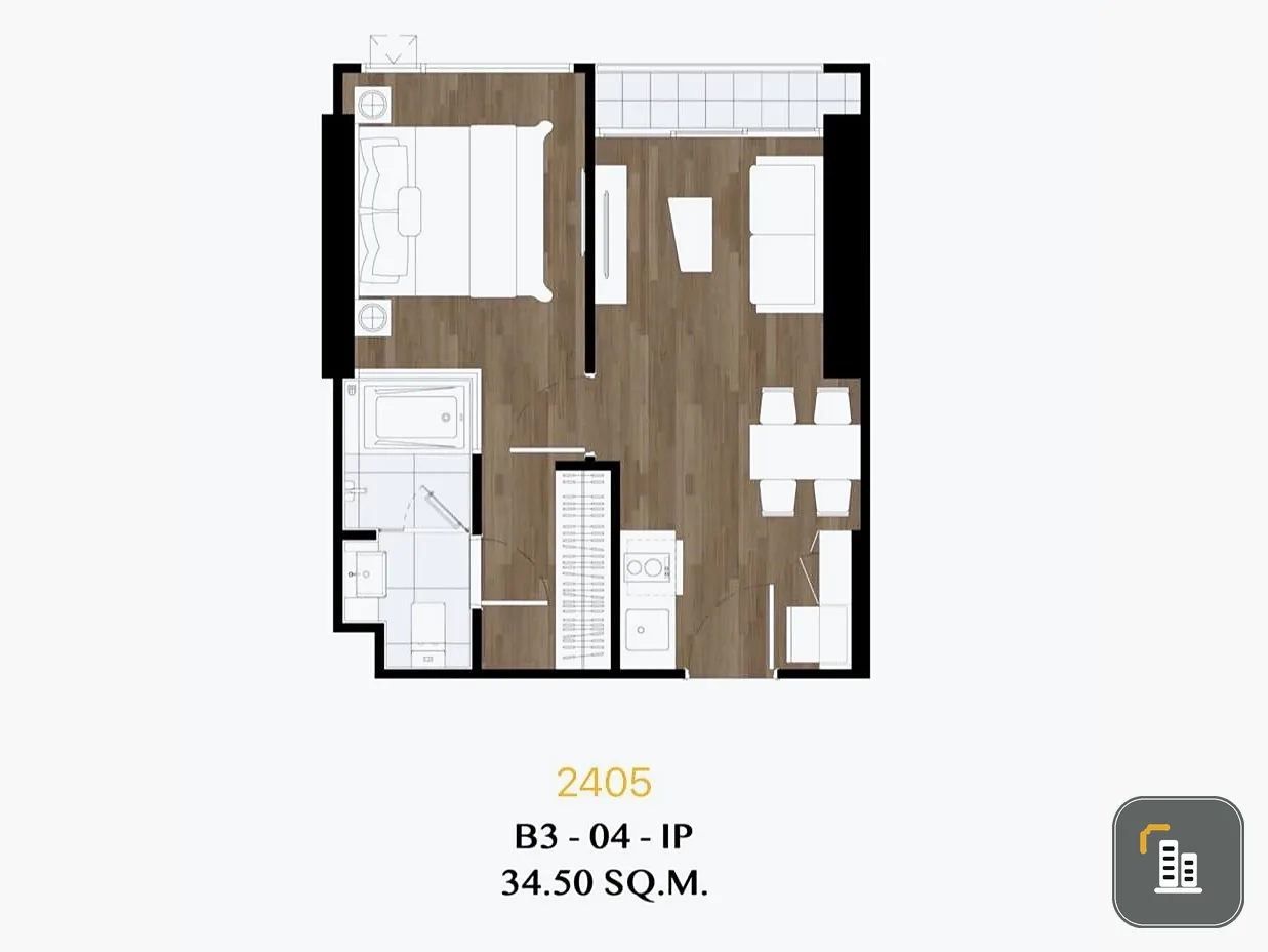 Selling down payment Origin Place Bangna, 24th floor, same floor as Facility, great location, very convenient, interested, book now.