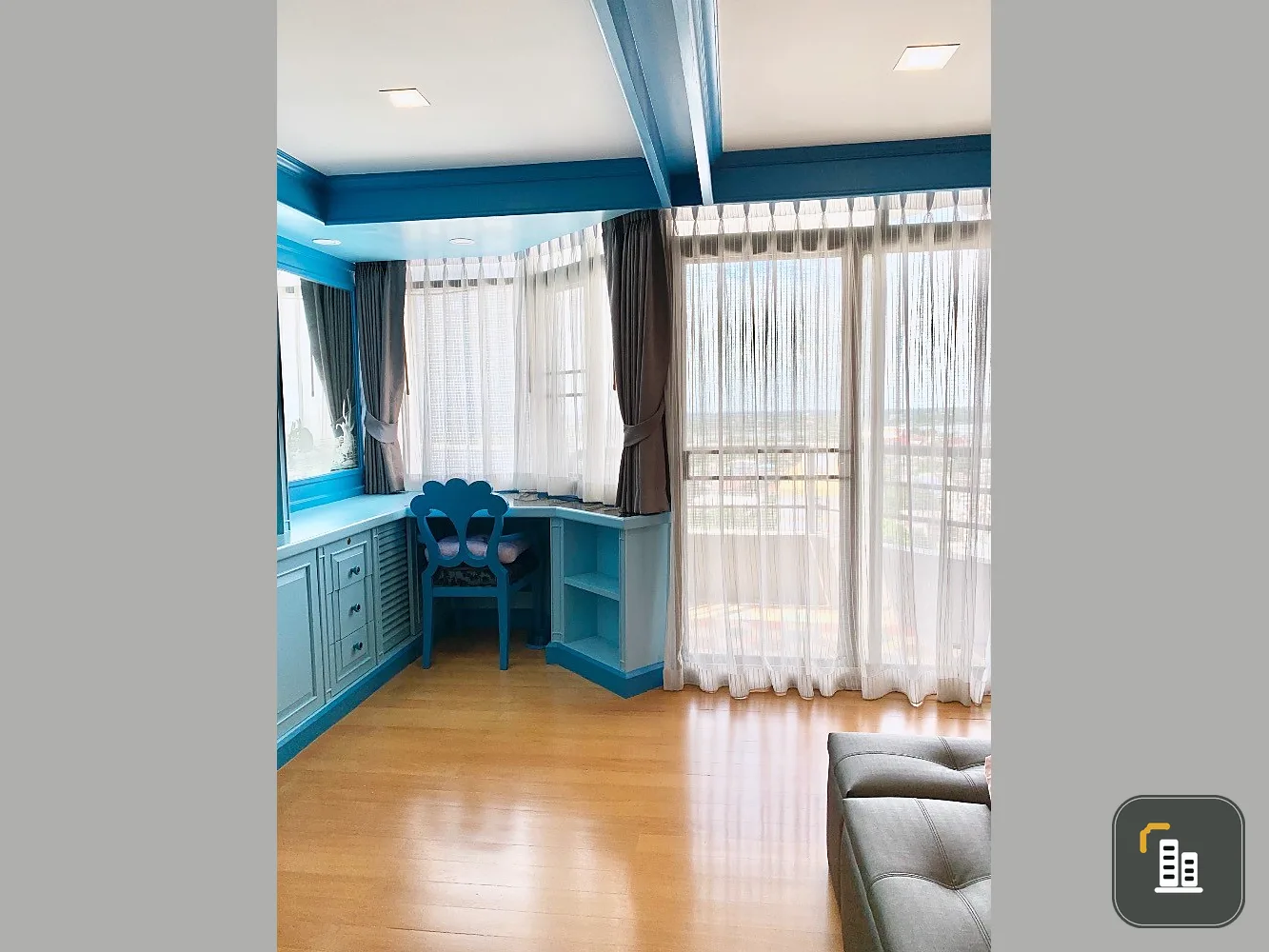 For sale: Thararin Chao Phraya, high floor, very large room, bright colors, very beautiful built-in, hurry up and reserve it as an owner.